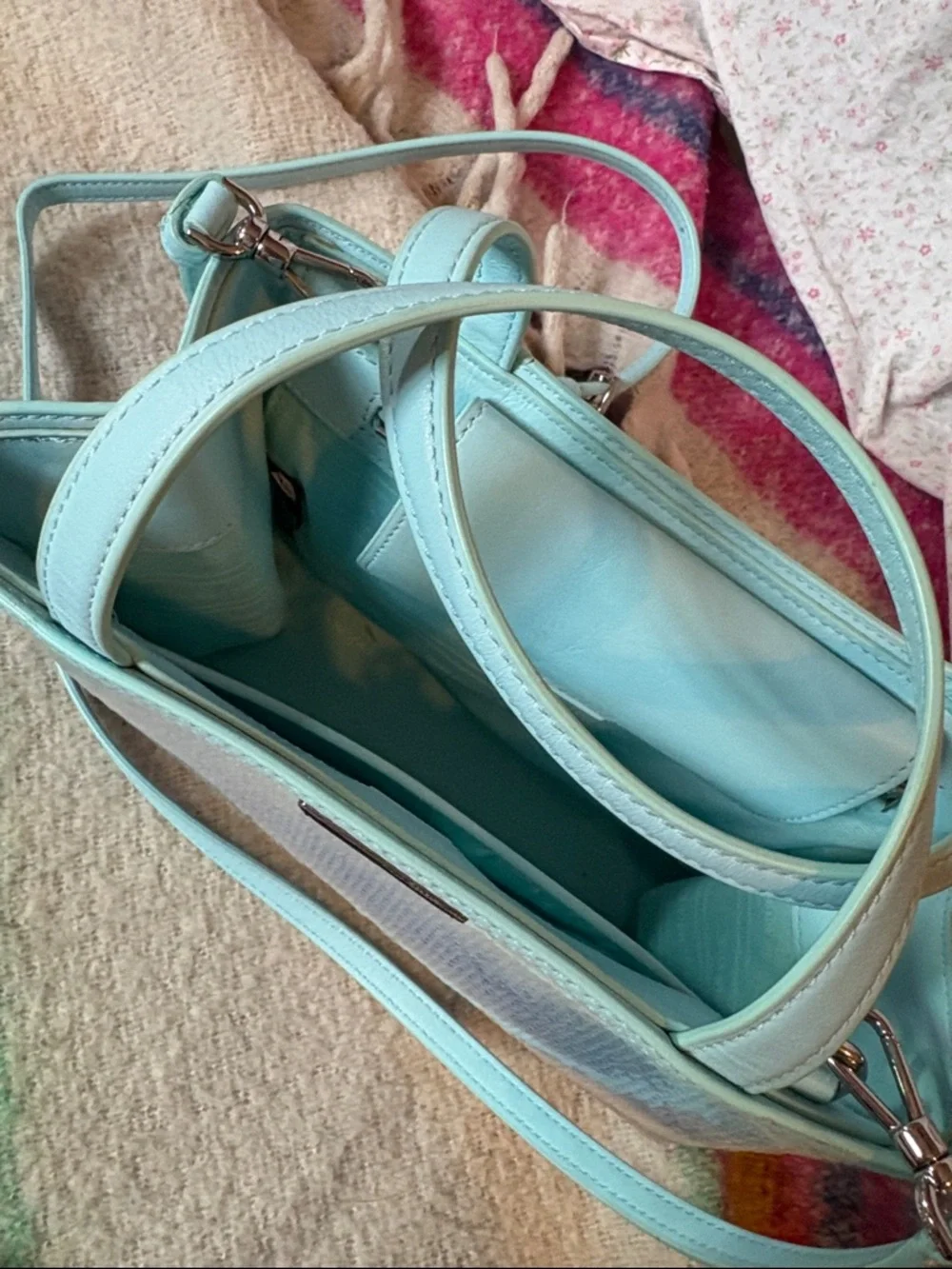 Kate Spade Mint to Blue Ombre Sequin Tote